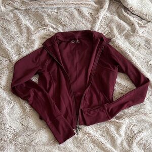 Gilly Hicks Maroon Full-Zip Utility Jacket